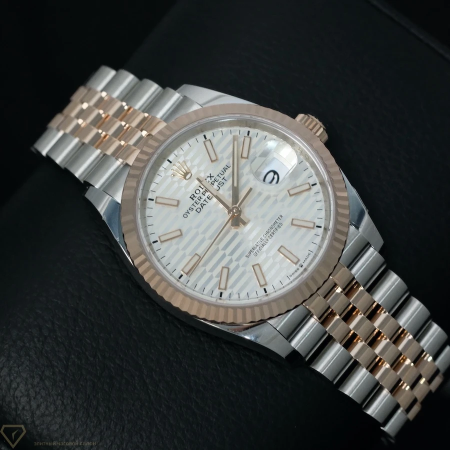 Купить копии элитных часов  Rolex Datejust 36mm Steel and Everose Gold Flutted Dial 126231-0033: в наличии!
