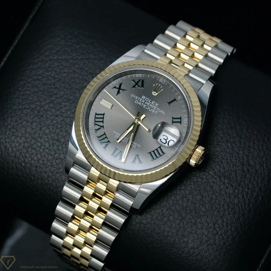 Купить копии элитных часов  Rolex Datejust 36mm Wimbledon Steel Yellow Gold 126233: в наличии!