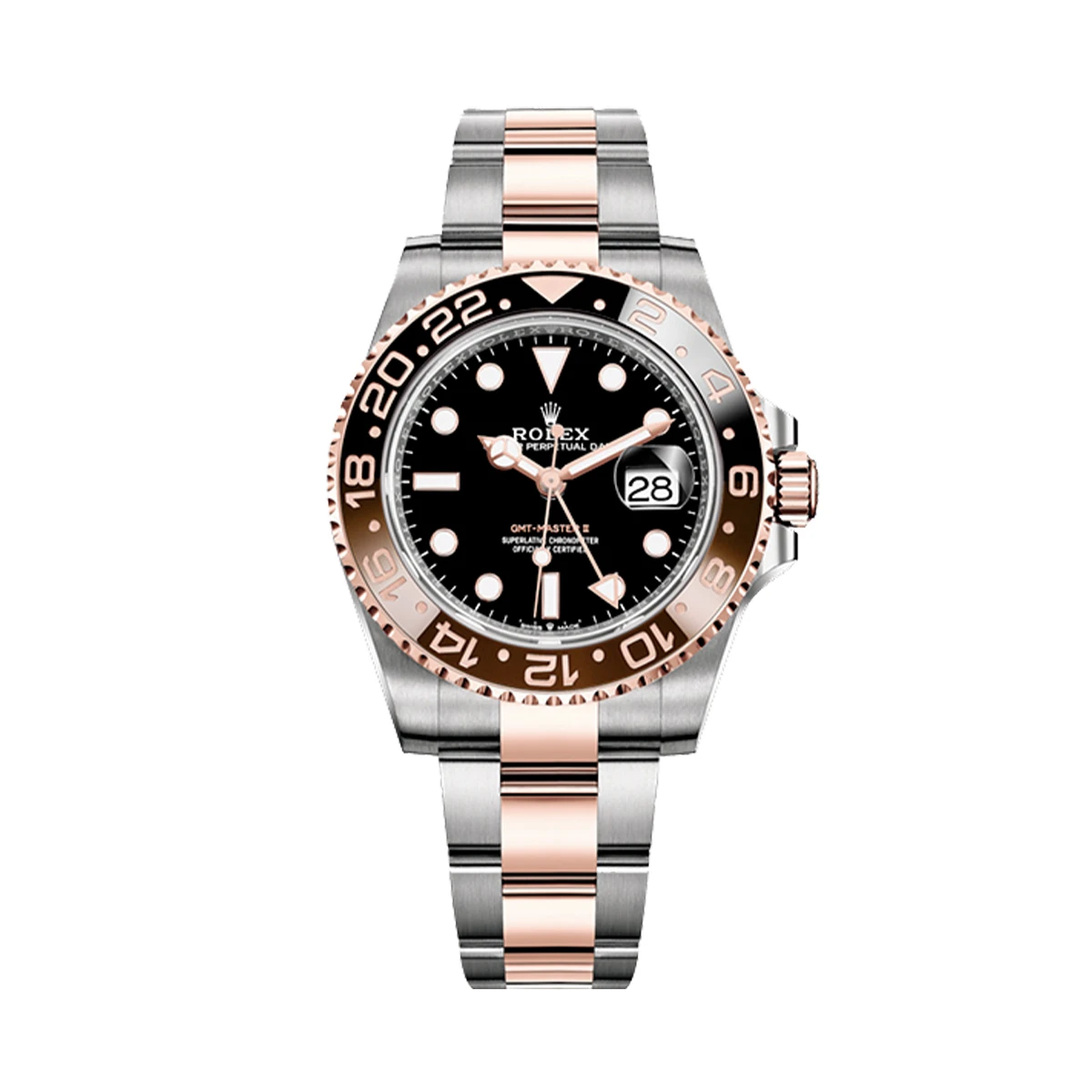 Купить копии элитных часов  Rolex GMT-Master 40 Oystersteel and Everose gold 126711CHNR: в наличии!