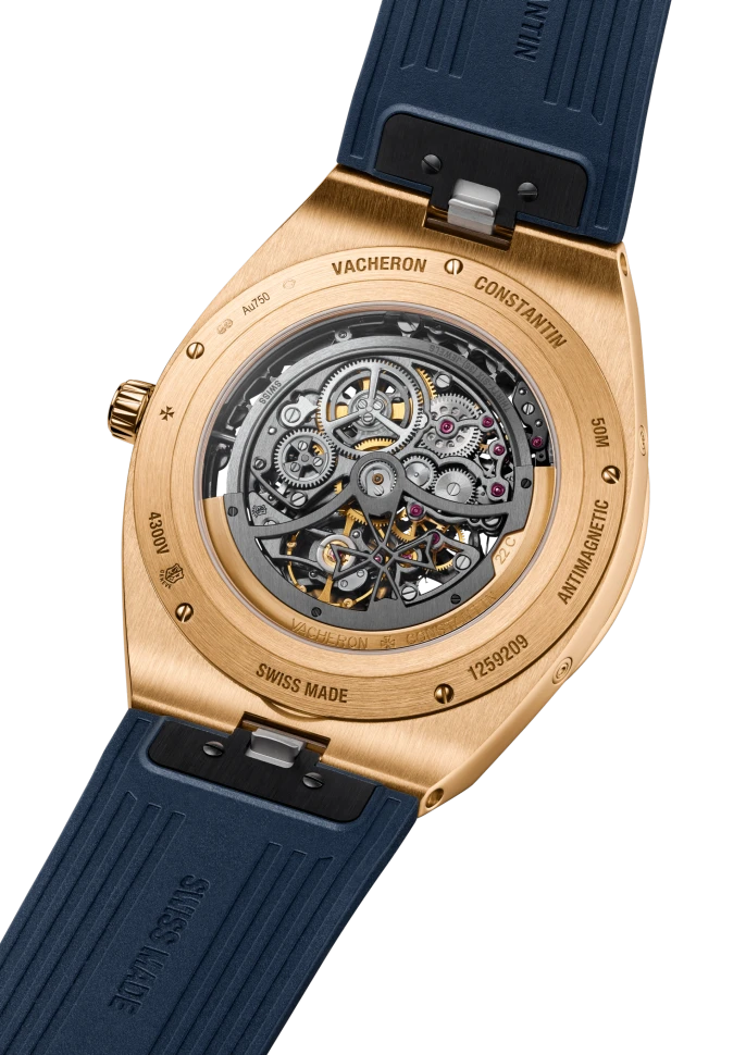 Купить копии элитных часов  Vacheron Constantin Overseas Perpetual Calendar Ultra-thin Skeleton 4300V/120R-B642: в наличии!