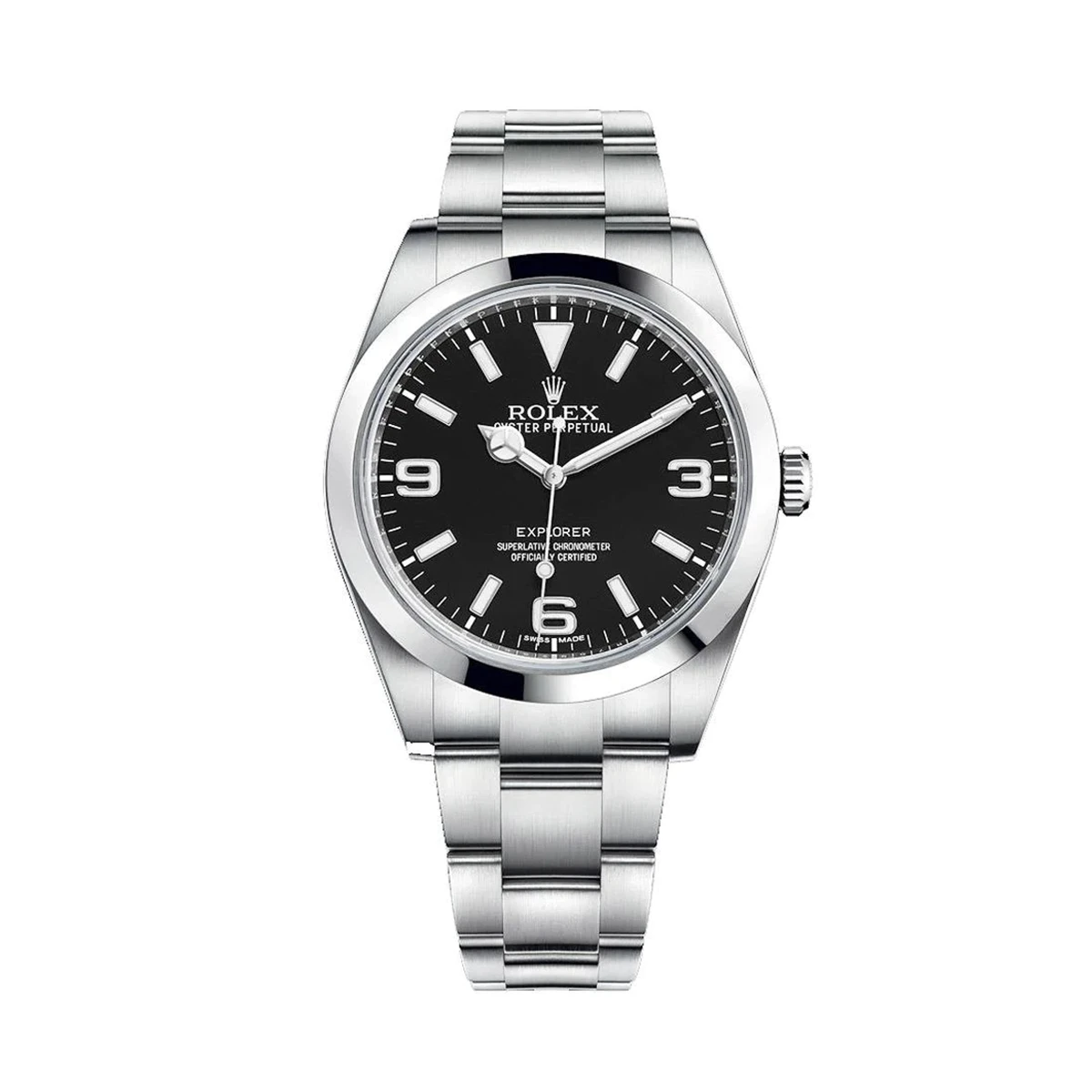 Купить копии элитных часов  Rolex Explorer Steel 39 mm 214270: в наличии!
