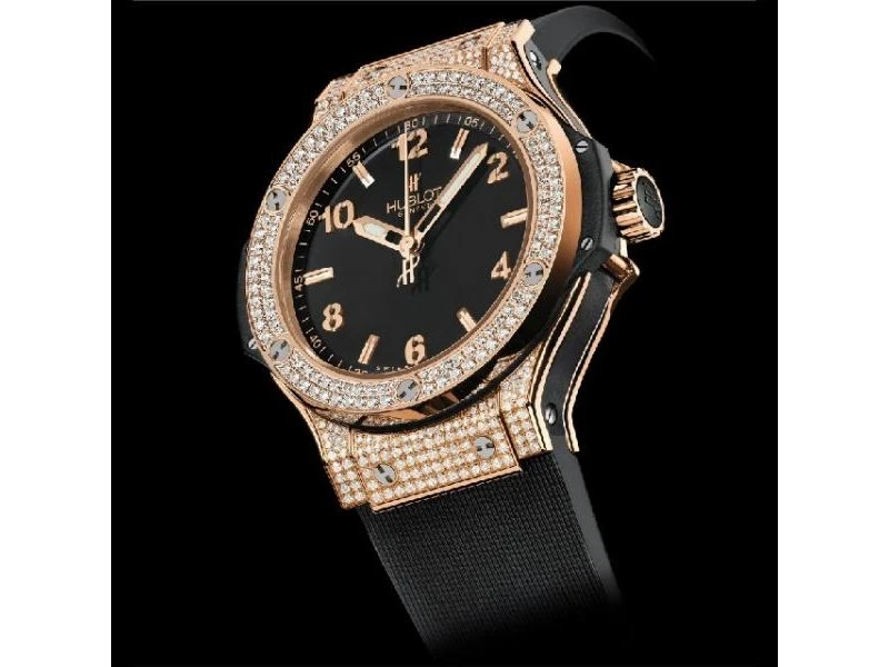Купить копии элитных часов  Hublot Big Bang Gold Pav 38 361.PX.1280.RX.1704: в наличии!
