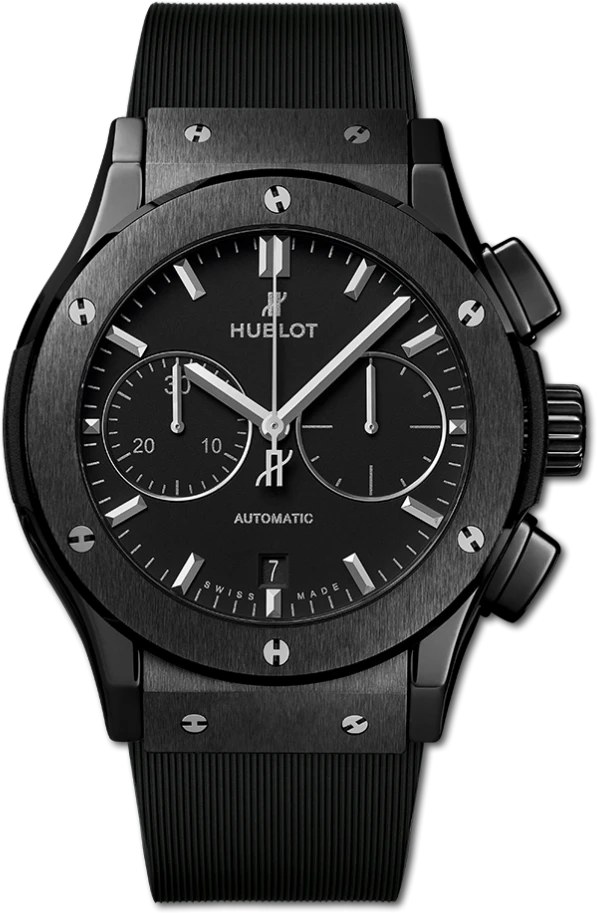 Купить копии элитных часов  Hublot Classic Fusion Chronograph Black Magic 521.CM.1171.RX: в наличии!