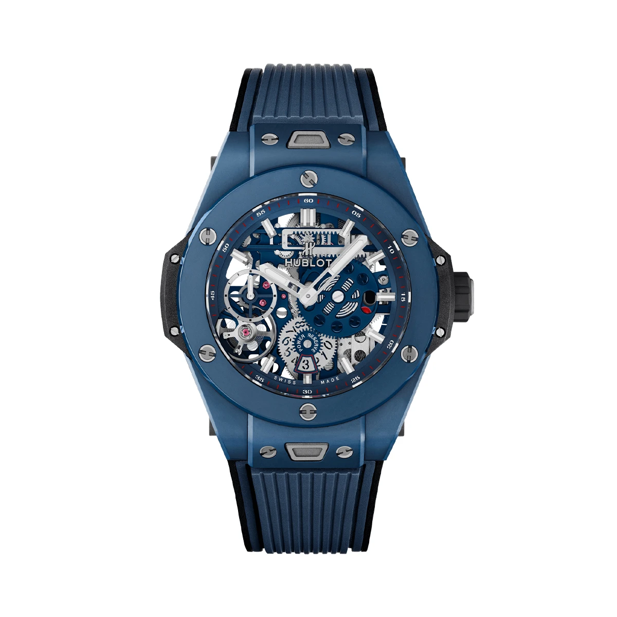 Купить копии элитных часов  Hublot BIG BANG MECA-10 CERAMIC BLUE 414.EX.5123.RX: в наличии!