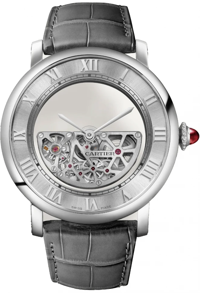 Купить копии элитных часов  Cartier Rotonde de  Masse Mysterieuse Skeleton WHRO0078: в наличии!