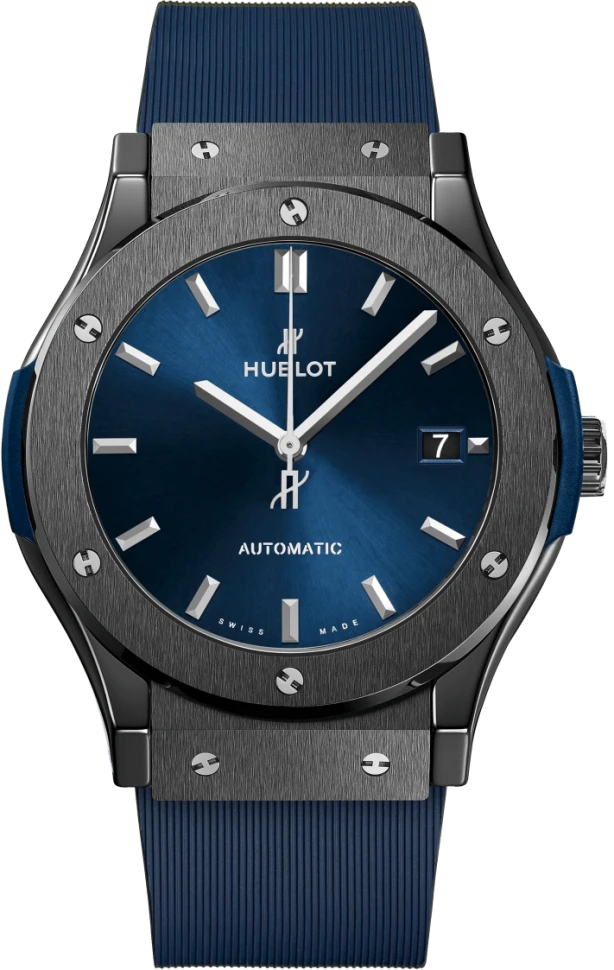 Купить копии элитных часов  Hublot Classic Fusion Ceramic Blue 45 mm 511.CM.7170.RX: в наличии!