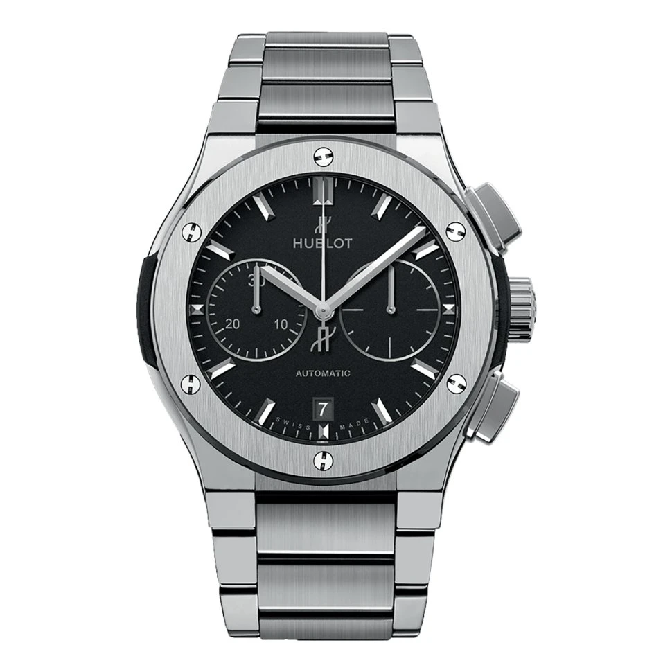 Купить копии элитных часов  Hublot Classic Fusion Chronograph Titanium Bracelet 520.NX.1170.NX: в наличии!