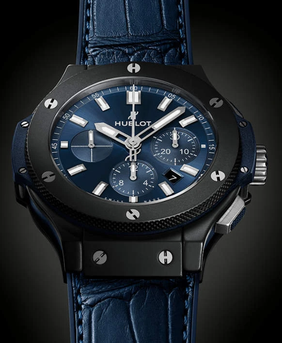Купить копии элитных часов  Hublot Big Band Ceramic Blue 44 mm 301.ci.7170.lr: в наличии!