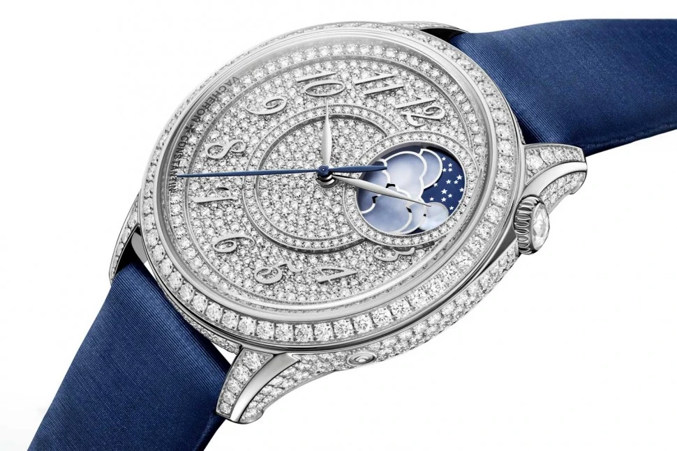 Купить копии элитных часов  Vacheron Constantin Egerie Moon Phase 8006F/000G-B499: в наличии!