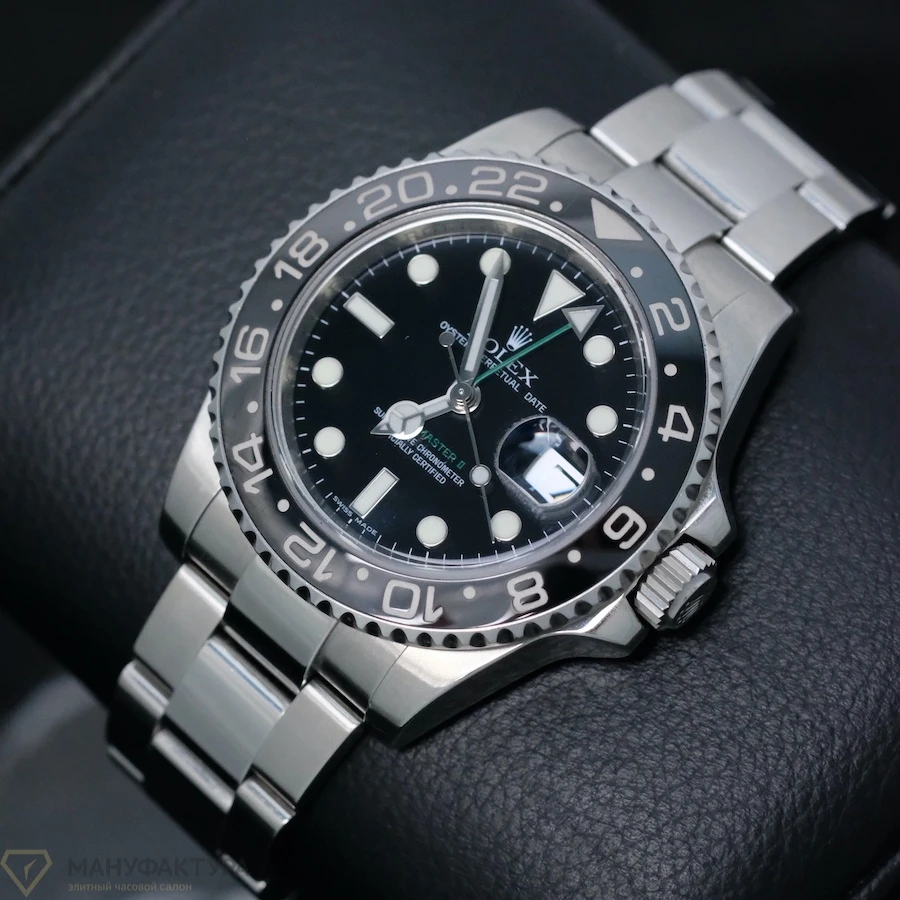Купить копии элитных часов  Rolex GMT-Master II Steel DISCONTINUED 116710LN: в наличии!