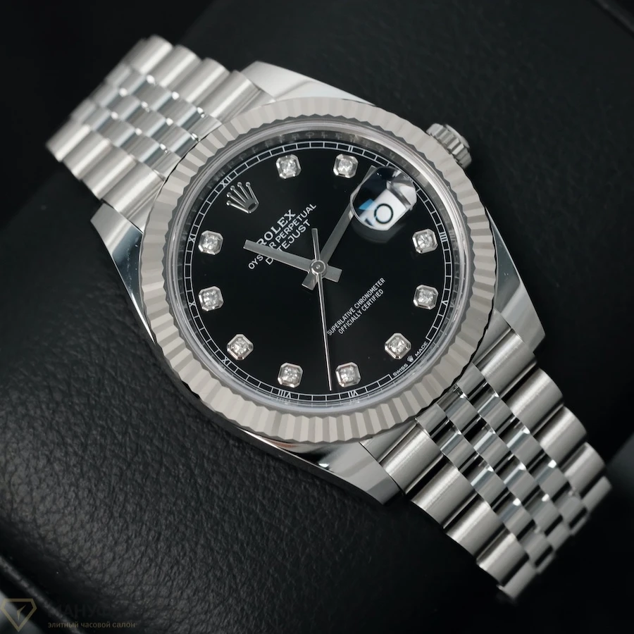 Купить копии элитных часов  Rolex Datejust 41mm Diamonds Oystersteel 126334: в наличии!