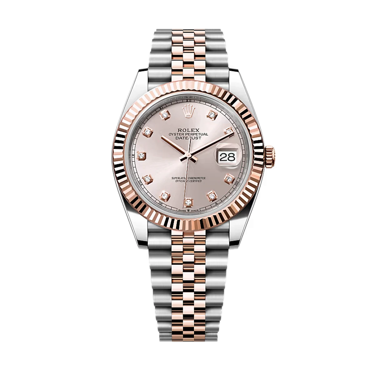 Купить копии элитных часов  Rolex Datejust 41 Oyster Oystersteel and Everose gold 126331: в наличии!