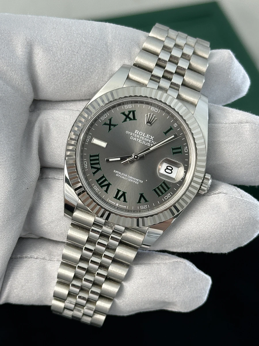 Купить копии элитных часов  Rolex Datejust 41mm Wimbledon 126334: в наличии!