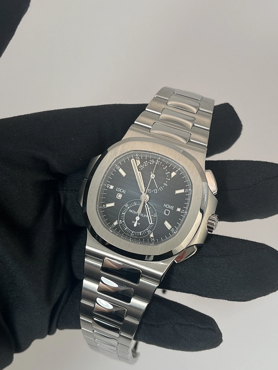Купить копии элитных часов  Patek Philippe Nautilus Travel Time Chronograph Blue Dial 5990/1A-011: в наличии!