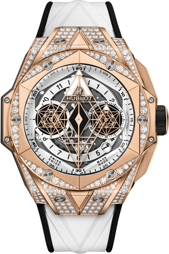 Big Bang Sang Bleu II King Gold White Pave