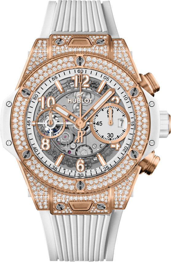 Big Bang Unico King Gold White Pave