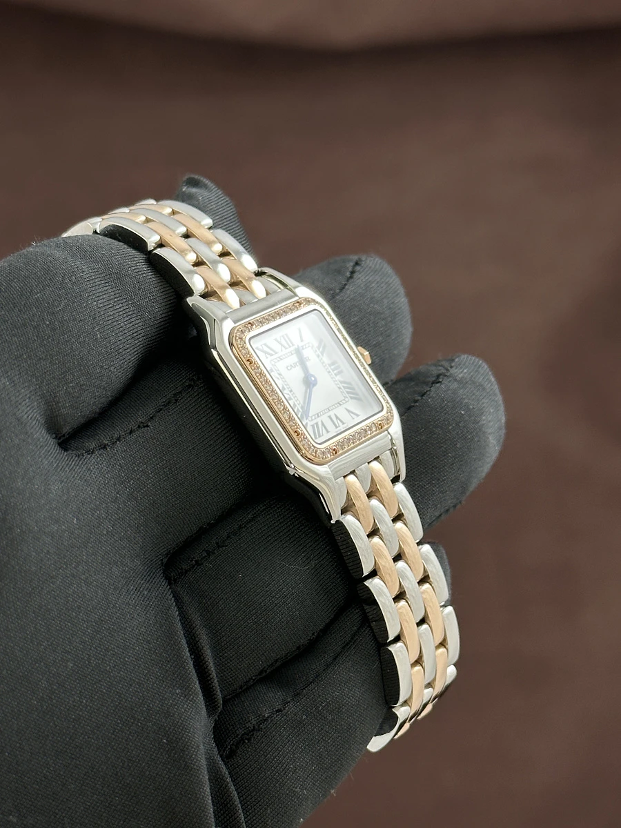 Купить копии элитных часов  Cartier Panthere Medium Steel/Rose Gold Diamonds W3PN0007: в наличии!
