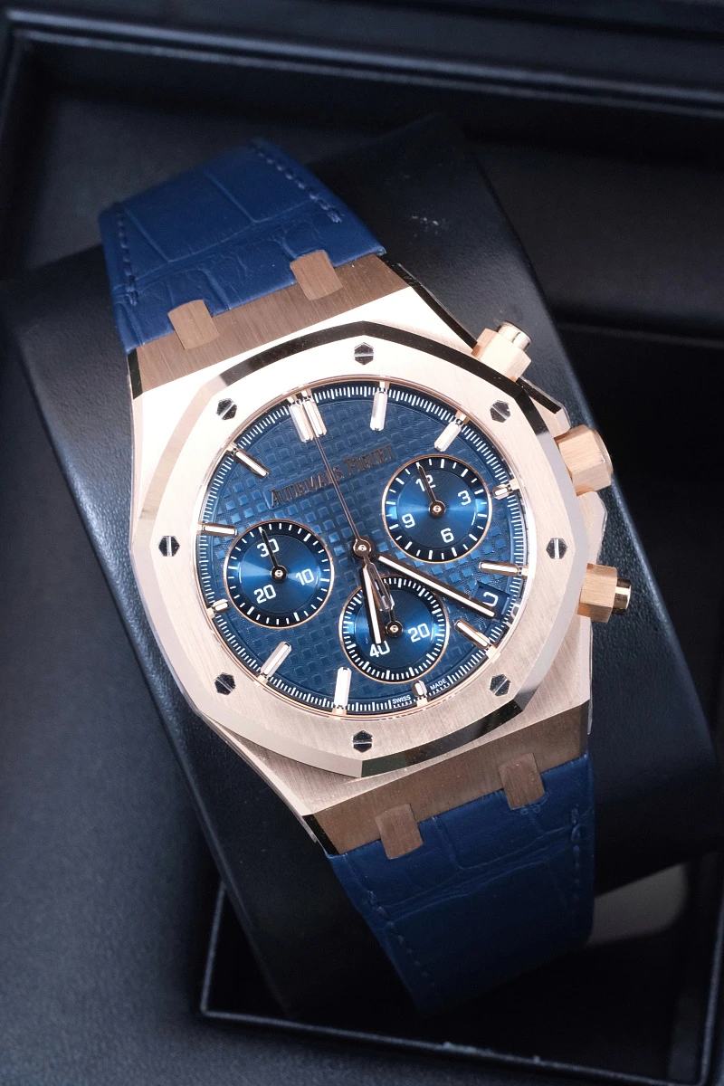 Купить копии элитных часов  Audemars Piguet Royal Oak Chronograph 41mm Blue Dial 26240OR.OO.D315CR.02: в наличии!