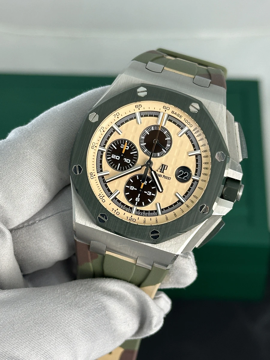 Купить копии элитных часов  Audemars Piguet Audemars Piguet Royal Oak Offshore Chronograph Camo 26400SO.OO.A054CA.01: в наличии!