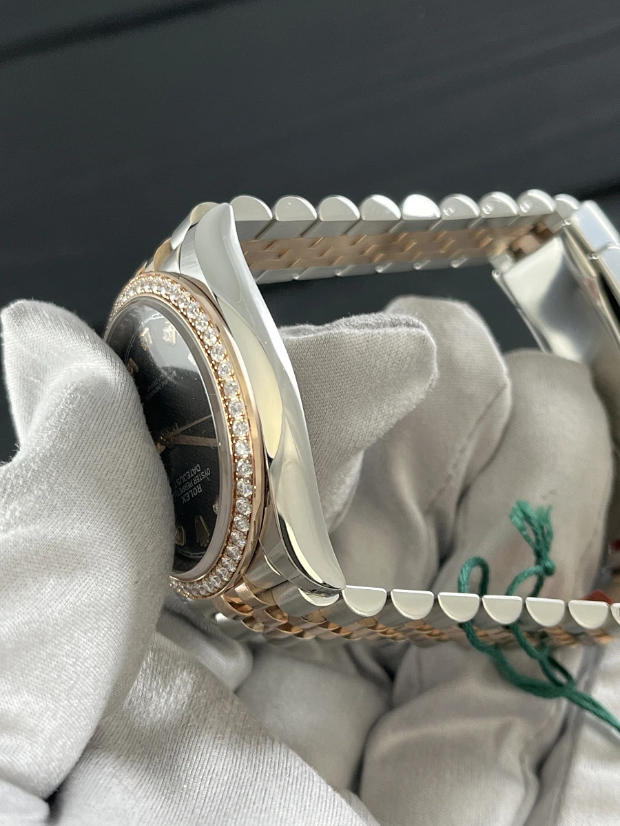 Купить копии элитных часов  Rolex - Oyster Perpetual Datejust 36 mm Everose Rolesor Diamonds 126281RBR: в наличии!