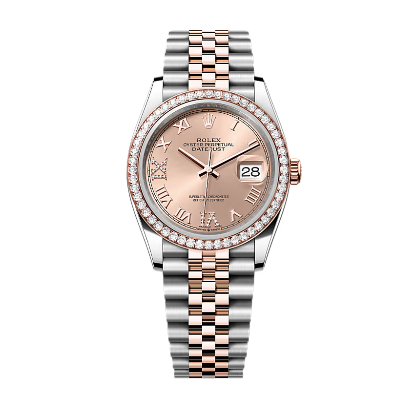 Datejust 36 Oyster Oystersteel Everose gold and Diamonds