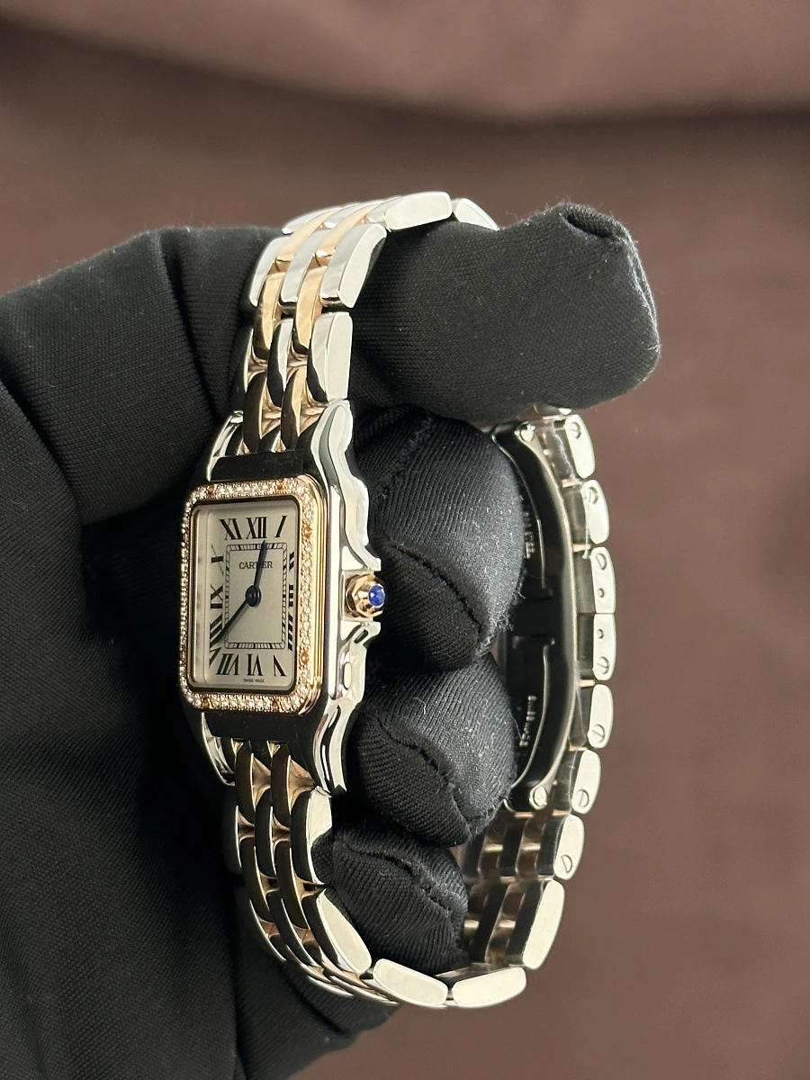 Купить копии элитных часов  Cartier Panthere Medium Steel/Rose Gold Diamonds W3PN0007: в наличии!