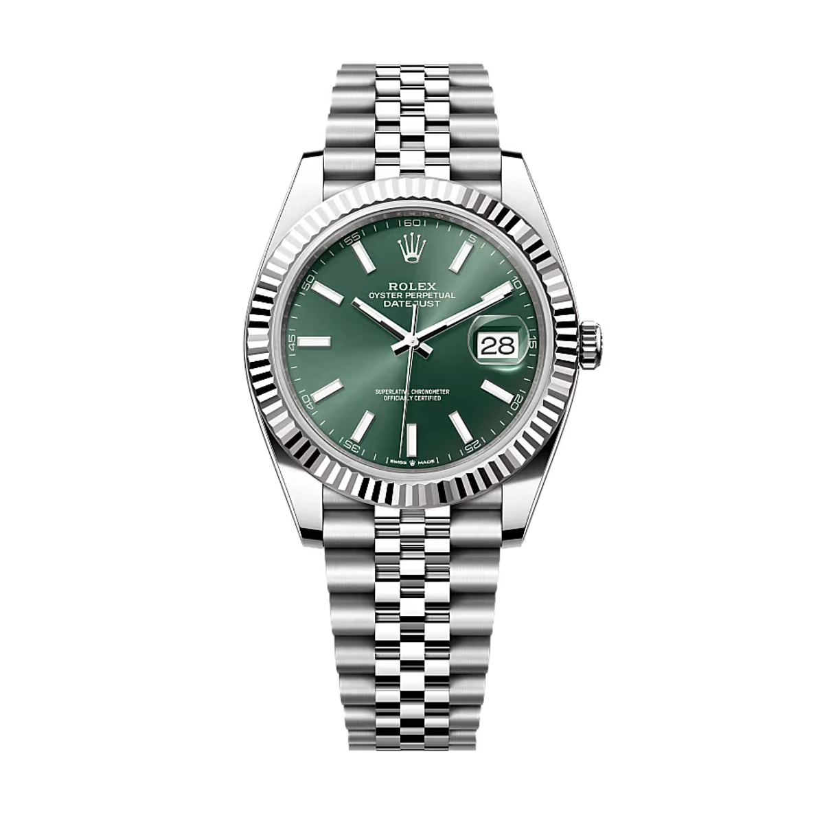 Купить копии элитных часов  Rolex Datejust 41 Oyster Oystersteel White Gold 126334: в наличии!