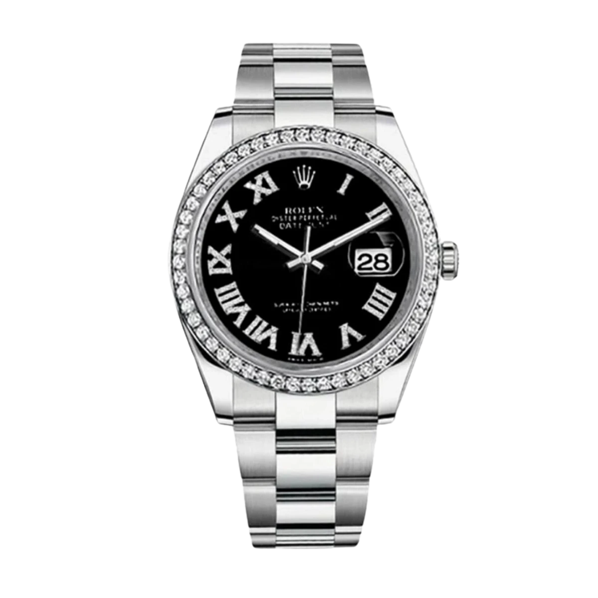 Купить копии элитных часов  Rolex Datejust 36 fix custom diamonds 126200FIX: в наличии!