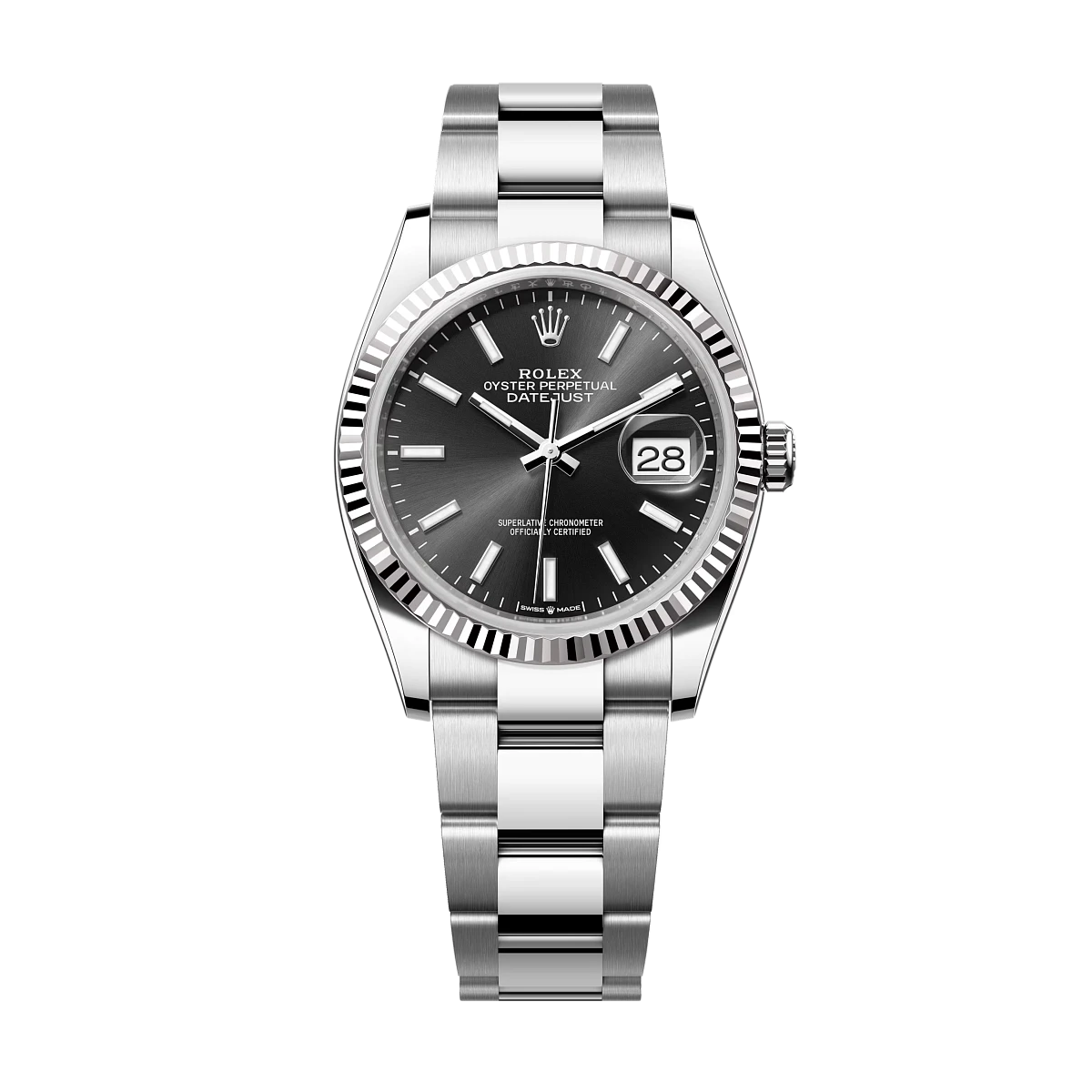 Купить копии элитных часов  Rolex Oyster, 36 mm, Oystersteel and white gold 126234: в наличии!