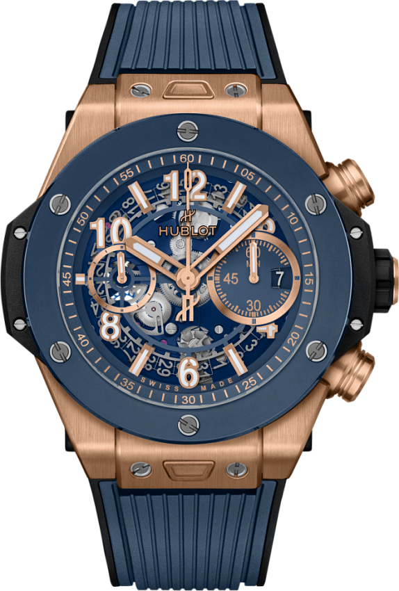 Big Bang Unico King Gold Blue Ceramic