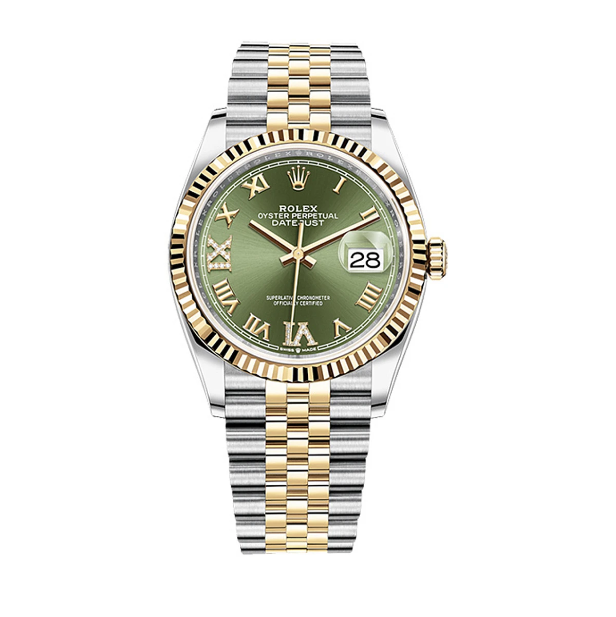Купить копии элитных часов  Rolex Oyster Perpetual Datejust 36 mm Rolesor Oystersteel and Yellow Gold 126233: в наличии!