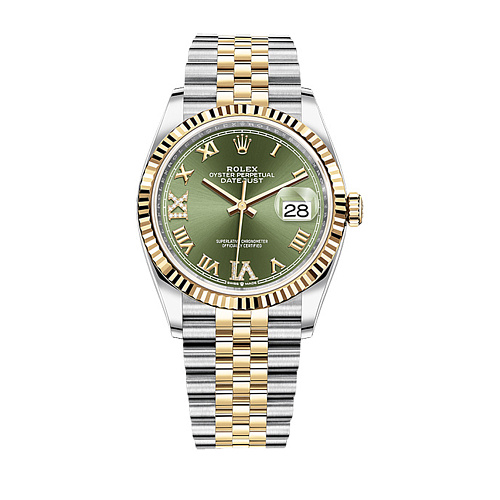 Oyster Perpetual Datejust 36 mm Rolesor Oystersteel and Yellow Gold