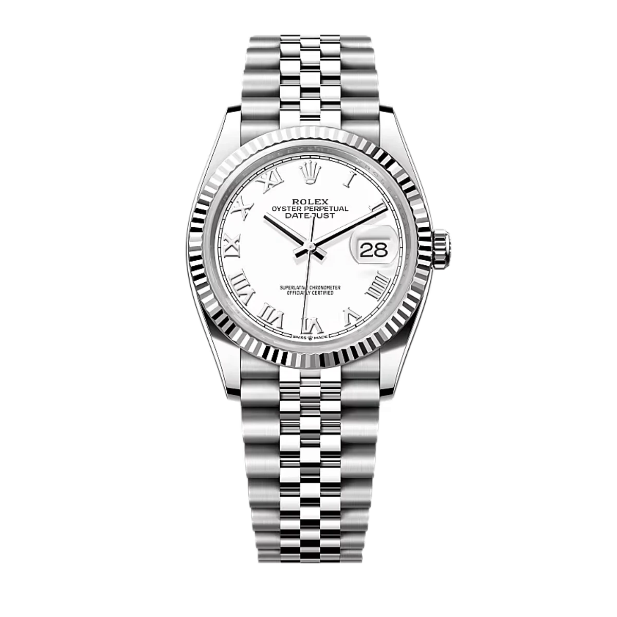 Купить копии элитных часов  Rolex Datejust 36 Oyster Oystersteel and white gold 126234: в наличии!