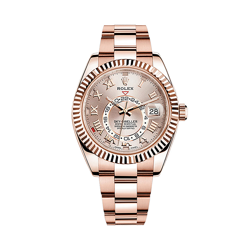 Sky-Dweller Rose Gold Sundust Roman Dial