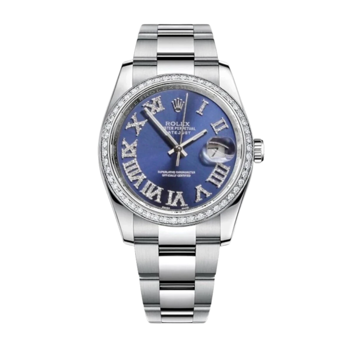 Купить копии элитных часов  Rolex Datejust 36 fix custom diamonds 126200FIX: в наличии!