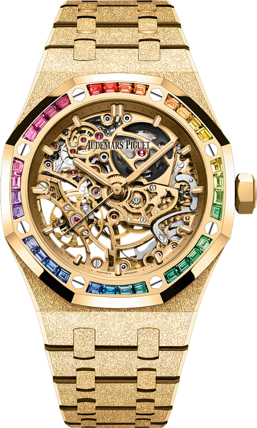 Royal Oak Frosted Gold Double Balance Wheel Openworked