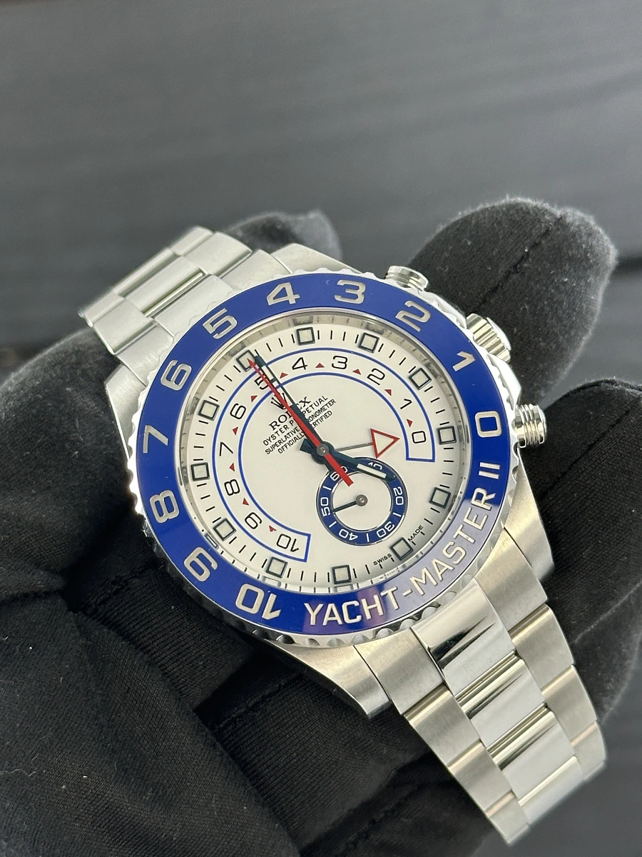 Купить копии элитных часов  Rolex Oyster Perpetual Yacht-Master II Steel 116680: в наличии!