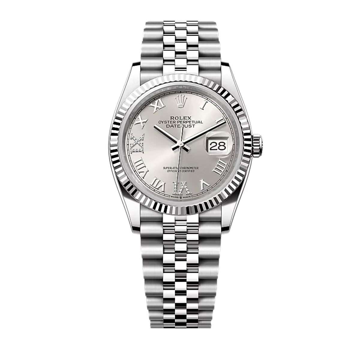 Купить копии элитных часов  Rolex Datejust 36 Oyster Oystersteel and white gold 126234: в наличии!