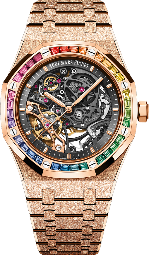 Royal Oak Frosted Gold Double Balance Wheel Openworked