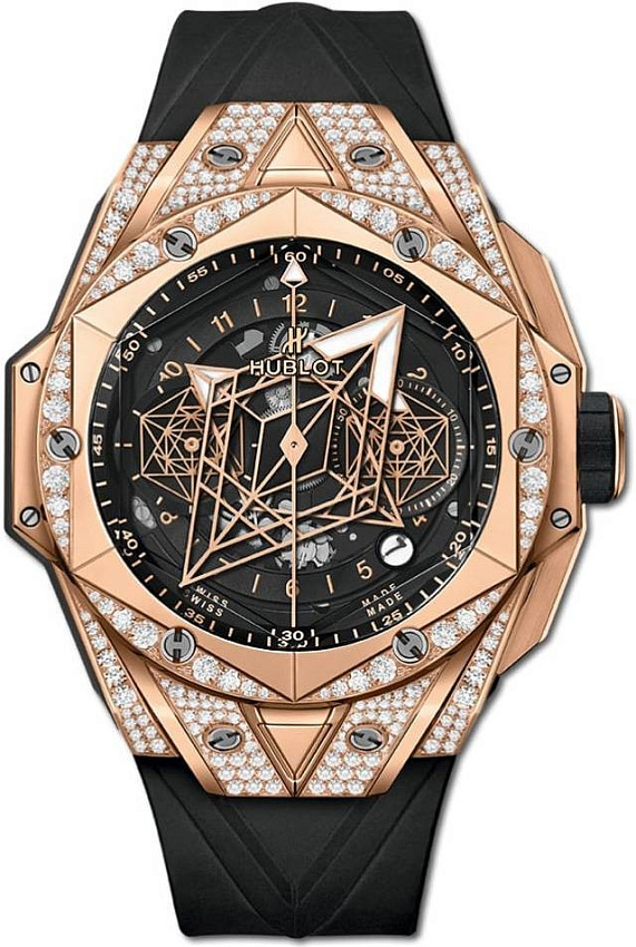 Big Bang Unico Sang Bleu II King Gold Pave 45 mm