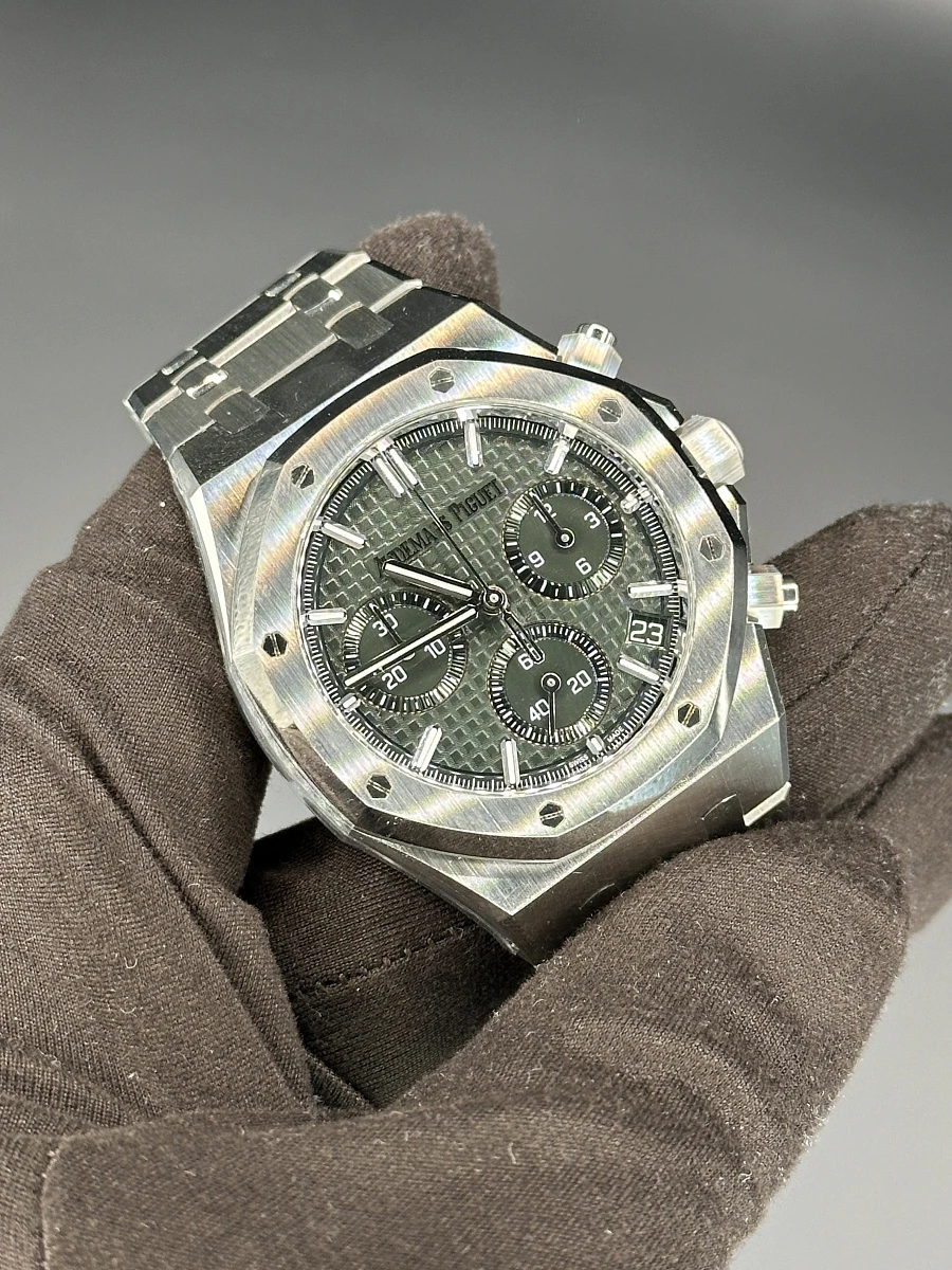 Купить копии элитных часов  Audemars Piguet Royal Oak Chronograph Green Dial 41mm 26240ST.OO.1320ST.08: в наличии!