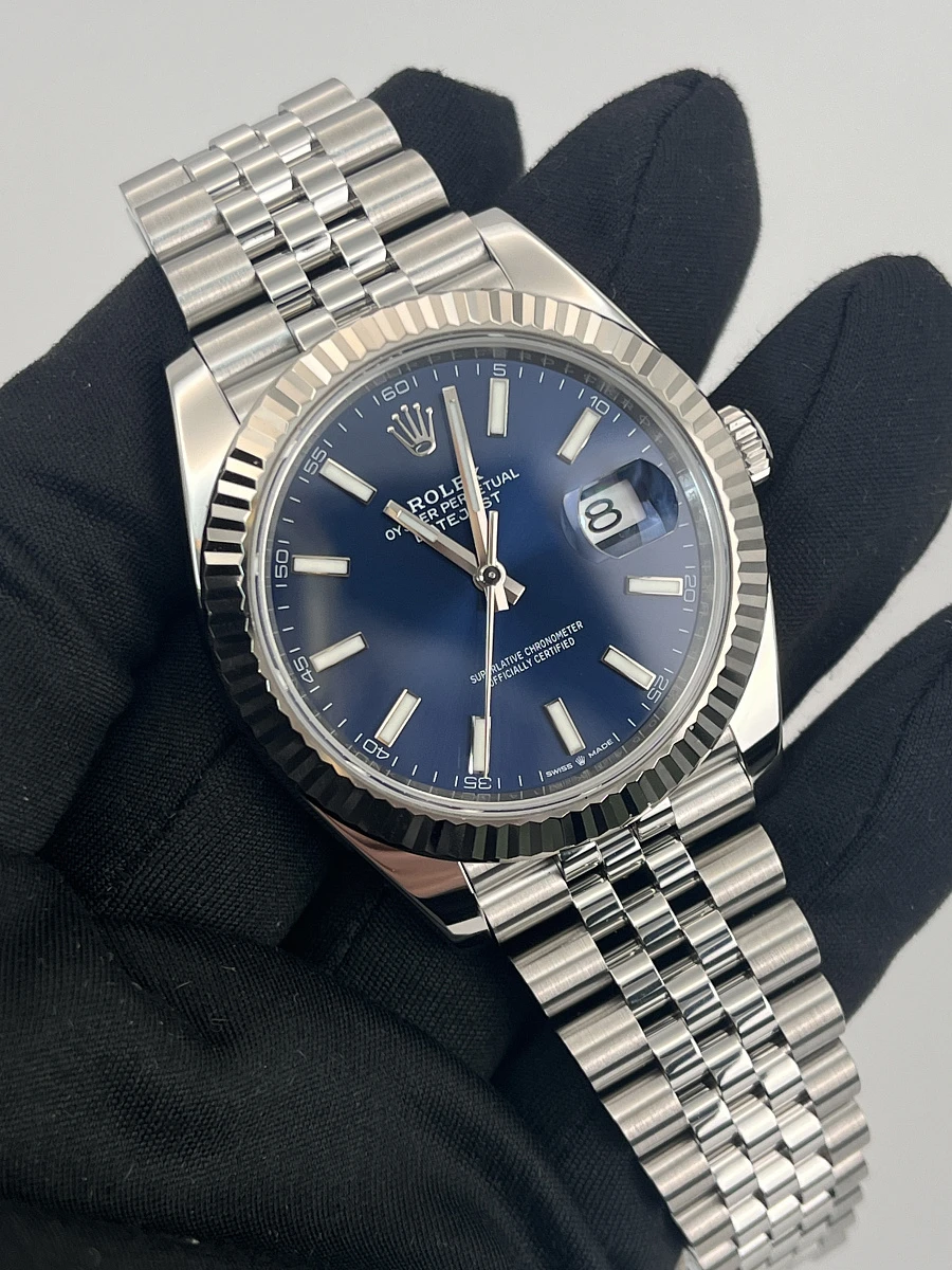Купить копии элитных часов  Rolex Oyster Perpetual Datejust 41mm Blue Dial 126334: в наличии!