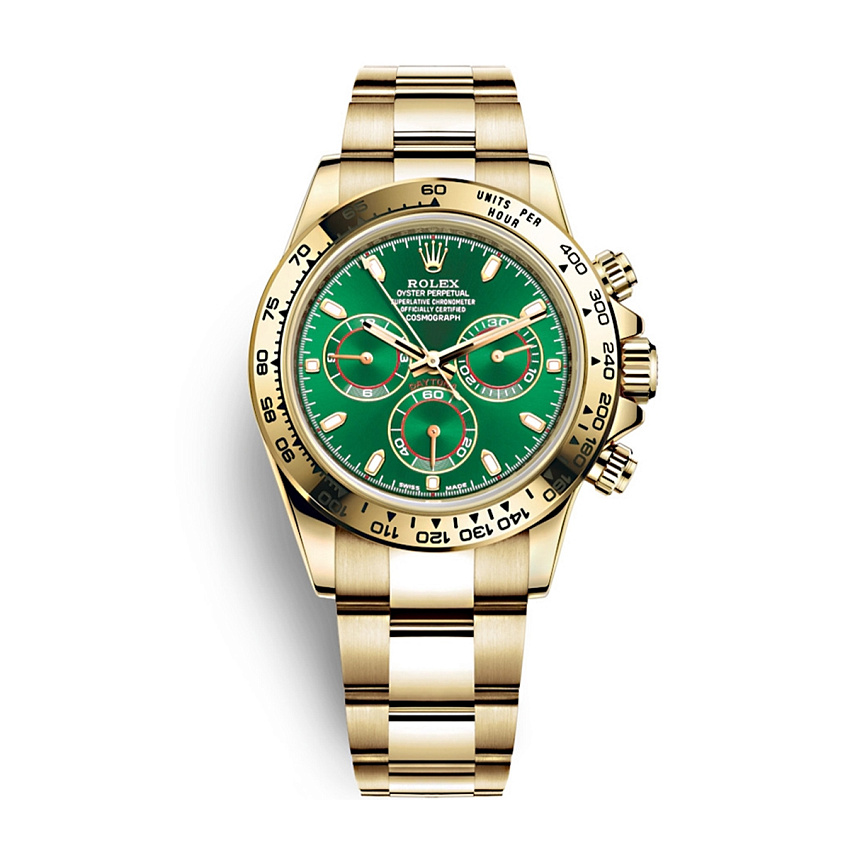 Cosmograph Daytona 40mm Yellow Gold Green Dial