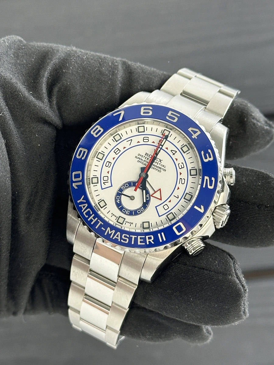 Купить копии элитных часов  Rolex Oyster Perpetual Yacht-Master II Steel 116680: в наличии!