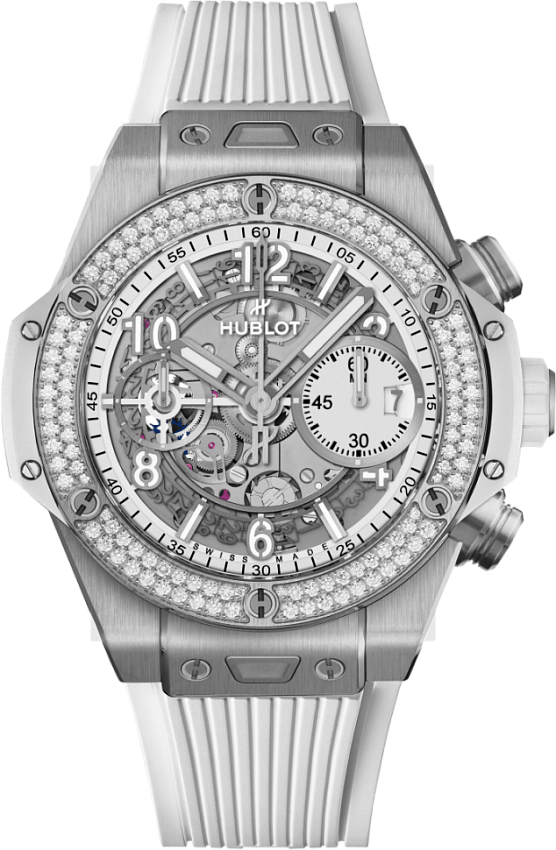 Big Bang Unico Titanium White Diamonds