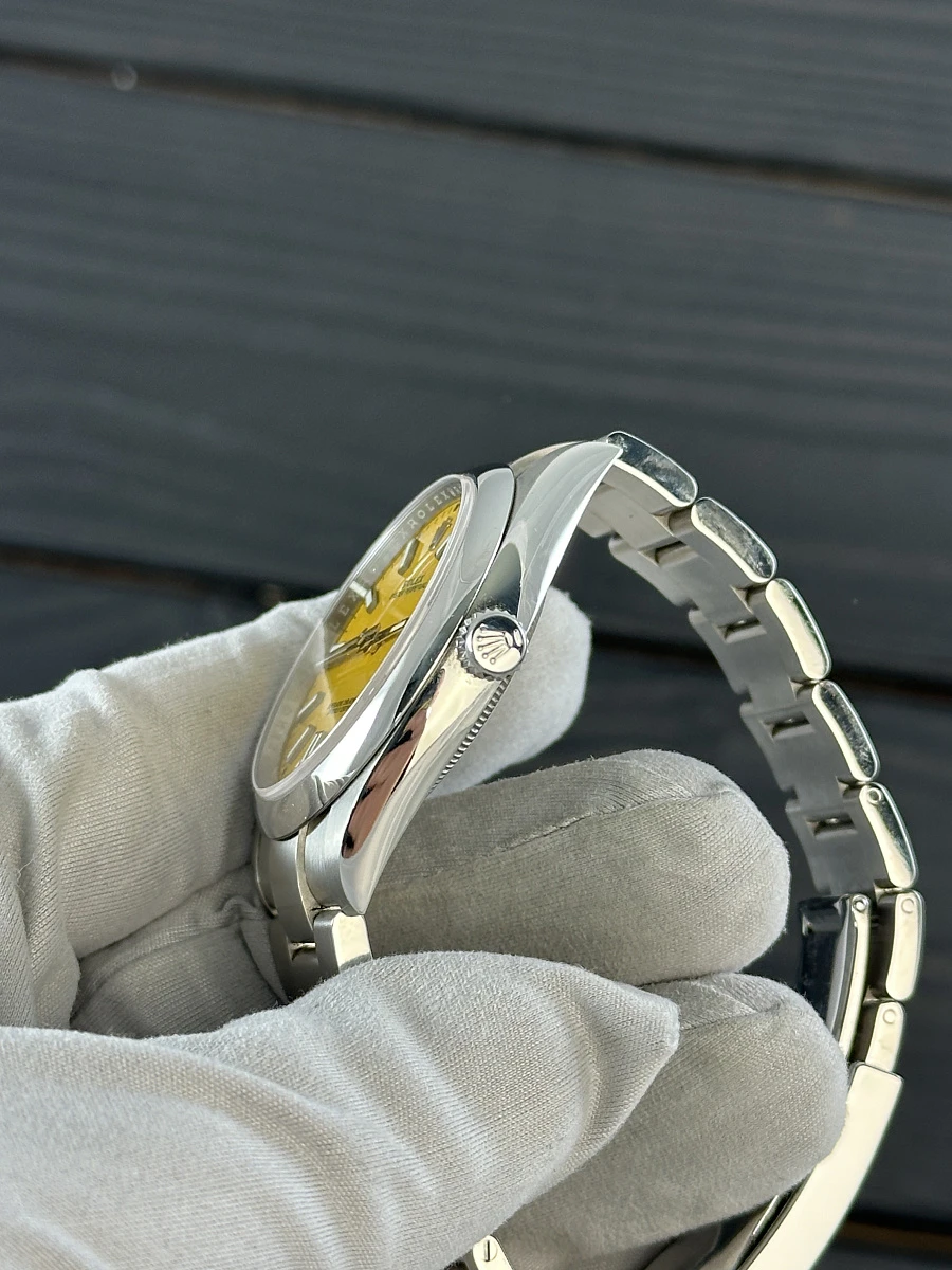Купить копии элитных часов  Rolex Oyster Perpetual 41 mm Yellow Dial 124300: в наличии!