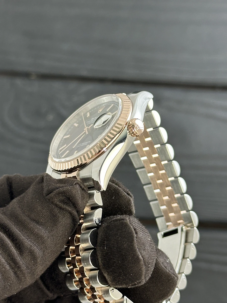 Купить копии элитных часов  Rolex Datejust 36mm Steel &amp; Rose Gold Black Dial 116231: в наличии!