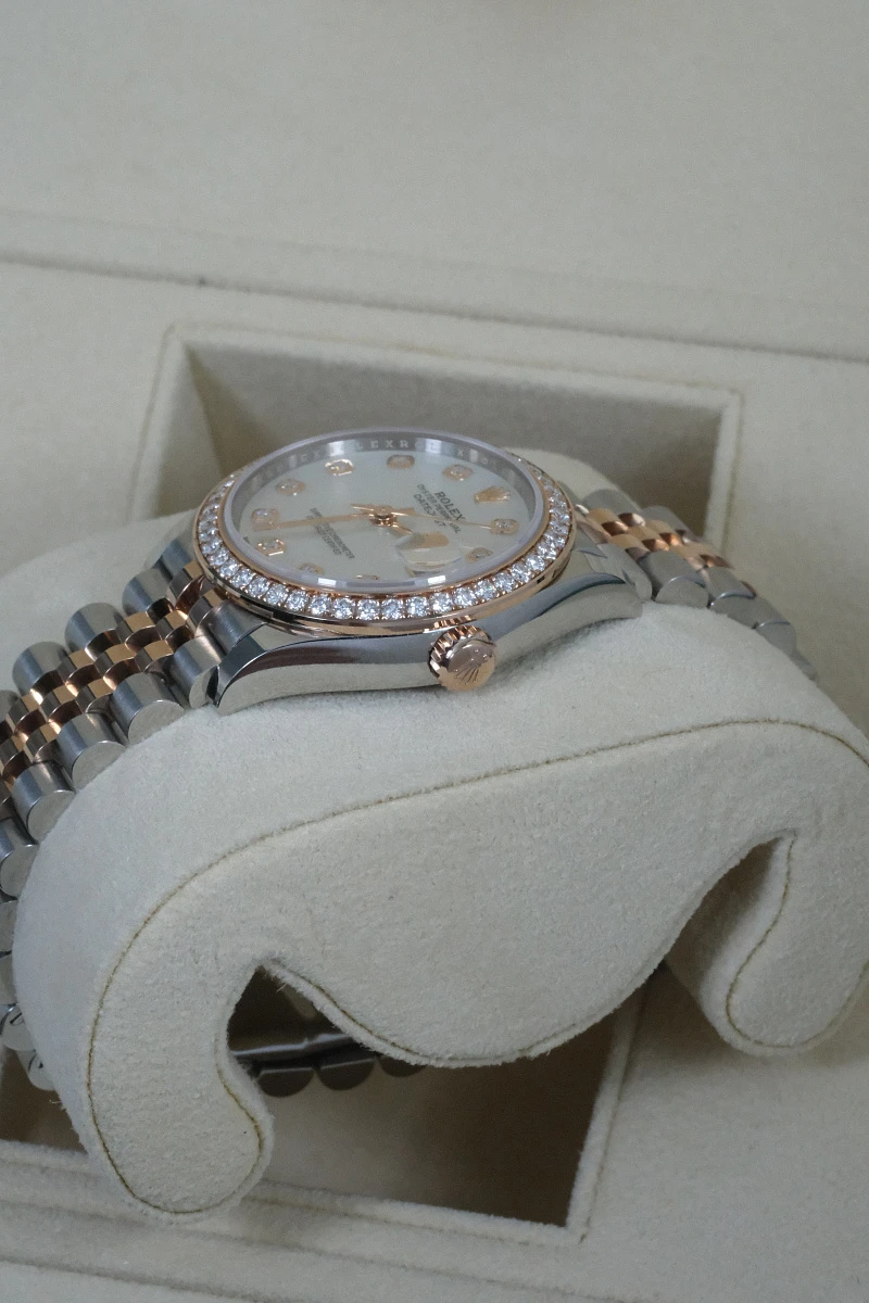 Купить копии элитных часов  Rolex Datejust 31mm Steel and Everose Gold Diamonds 278381RBR MOP: в наличии!