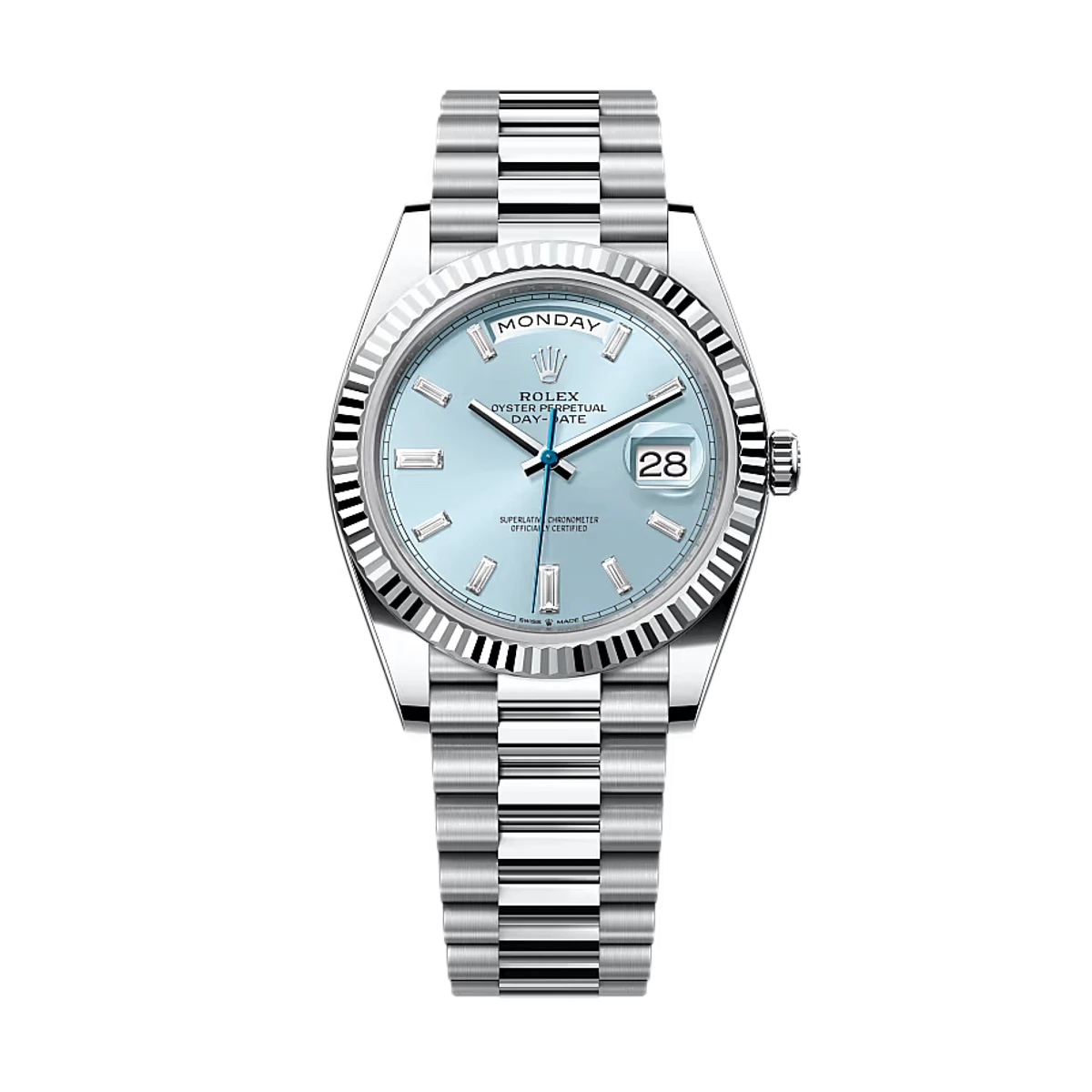 Купить копии элитных часов  Rolex Day-Date 40 Oyster Platinum 228236: в наличии!