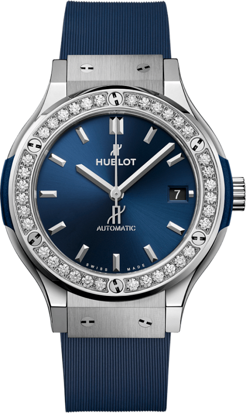Classic Fusion Titanium Blue Diamonds